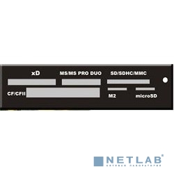 USB 2.0 Card reader SD/SDHC/MMC/MS/microSD/xD/CF, 3.5" (черный) [GR-116B]