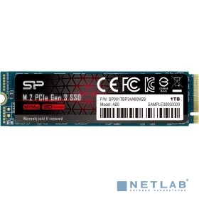 Silicon Power SSD 1Tb A80 SP001TBP34A80M28, M.2 2280, PCI-E x4, NVMe