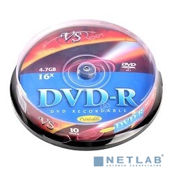  DVD-R Диски VS 4.7Gb, 16x, Сake Box 10шт.