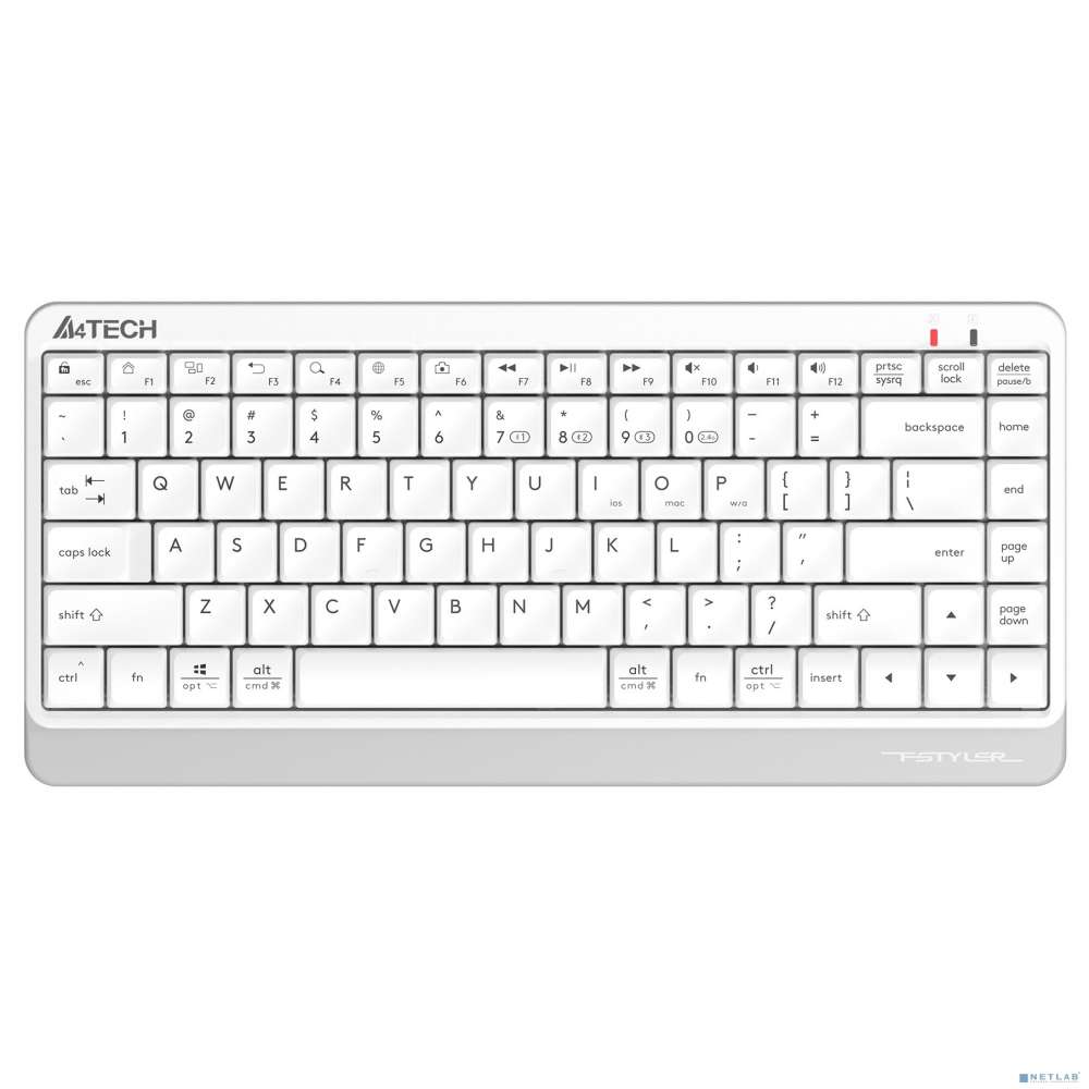 Клавиатура A4Tech Fstyler FBK11 белый/серый USB беспроводная BT/Radio slim [1595335]