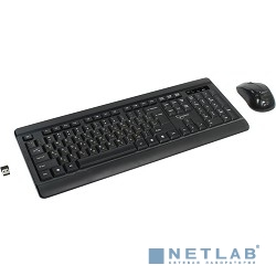 Клавиатура + мышь Gembird KBS-8001 черный USB {Клавиатура+мышь беспроводная 2.4ГГц/10м, 1000DPI,  мини-приемник}