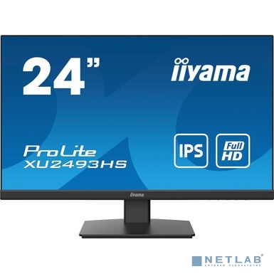 IIYAMA 23.8'' XU2493HS-B4 черный {IPS 1920x1080 75Hz 4ms 178/178 250cd 1000:1 8bit(6bit+FRC) D-Sub HDMI1.4 DisplayPort1.2 2x2W VESA}