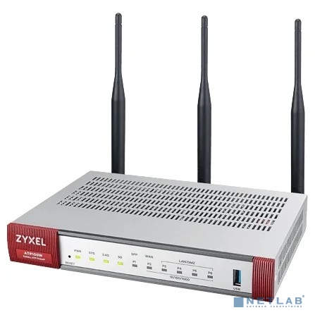 Zyxel ZyWALL USGFLEX100W-RU0101F Межсетевой экран USG FLEX 100W, 2xWAN GE (1xRJ-45 и 1xSFP), 1xOPT GE (LAN/WAN), 3xLAN/DMZ GE, 802.11a/b/g/n/ac (2,4 и 5 ГГц), 1xUSB3.0, AP Controller (8/24)