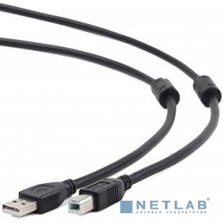 Cablexpert Кабель USB 2.0 Pro CCF2-USB2-AMBM-6, AM/BM, 1.8м, экран, 2феррит.кольца, черный, пакет