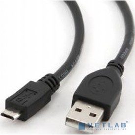Cablexpert Кабель USB 2.0 Pro, AM/microBM 5P, 1м, экран, черный, пакет (CCP-mUSB2-AMBM-1M)