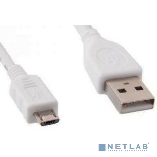 Cablexpert Кабель USB 2.0 Pro, AM/microBM 5P, 1м, экран, белый, паке (CCP-mUSB2-AMBM-W-1M)