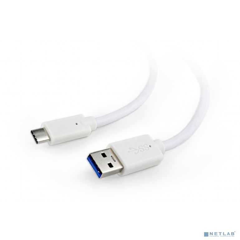 Cablexpert Кабель USB3.0 AM/USB Type-C, 1м, белый, пакет (CCP-USB3-AMCM-1M-W)