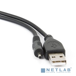 Gembird/Cablexpert CC-USB-AMP25-0.7M Кабель USB 2.0 Pro  , AM/DC 2,5мм 5V 2A (для планшетов Android), 0.7м, экран, черный, пакет 