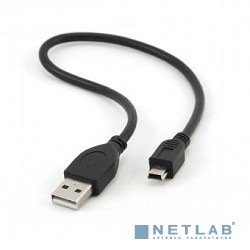 Gembird CCP-USB2-AM5P-1 USB 2.0 кабель PRO для соед. 0,3м AM/miniBM  позол.конт., черный 