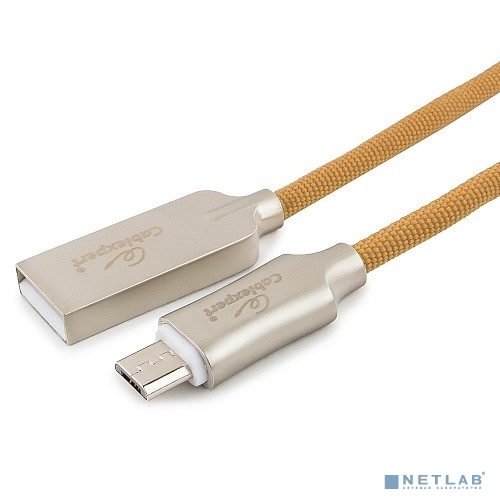 Cablexpert Кабель USB 2.0 CC-P-mUSB02Gd-1.8M AM/microB, серия Platinum, длина 1.8м, золотой, блистер	