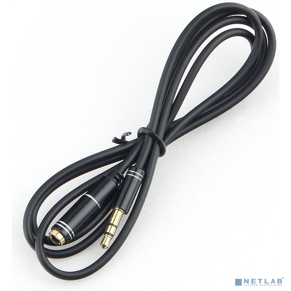 Кабель аудио удлинительный Cablexpert CCAB-02-35MF-3MB. 3.5 джек (M)/3.5 джек (F), черный, 3м, блистер