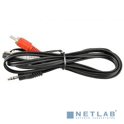 VCOM VAV7183-3M Кабель соединительный 3.5 Jack (M) - 2xRCA (M), стерео, аудио, 3.0м