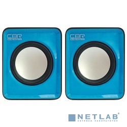 CBR CMS 90 Blue, Акустическая система 2.0, питание USB, 2х3 Вт (6 Вт RMS), материал корпуса пластик, 3.5 мм линейный стереовход, регул. громк., длина кабеля 1 м, цвет голубой