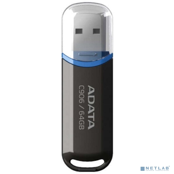 Флеш накопитель 64GB A-DATA Classic C906, USB 2.0, Черный