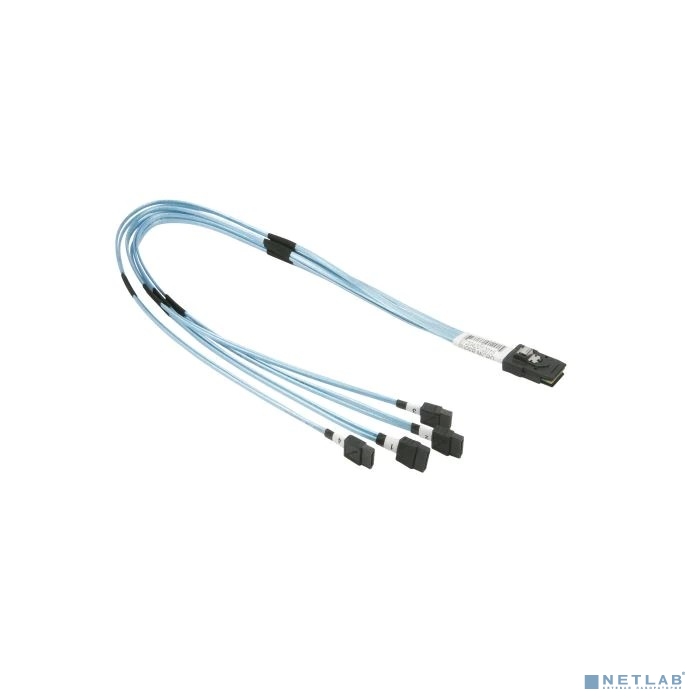 Кабель Supermicro CBL-0116L 50cm IPASS to 4 SATA CBL, Cross Over, PB Free, Retail