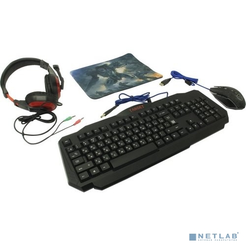 Defender Игровой набор Target MKP-350 [52350] {мышь+клавиатура+гарнитура+ков.}