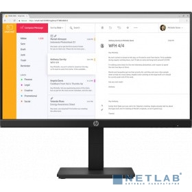 LCD HP 23.8" P24h G4 черный {IPS 1920x1080 75Hz 16:9 250cd 1000:1 178/178 8bit(6bit+FRC) 5ms HAS Pivot D-Sub HDMI1.4 DisplayPort1.2 2x2W VESA 4.61кг} [7VH44AA]