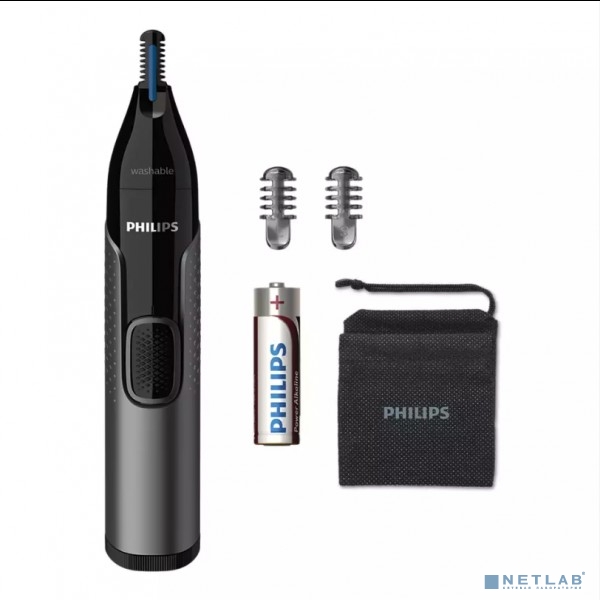 PHILIPS NT3650/16  Триммер ,2насадки, черный/серый