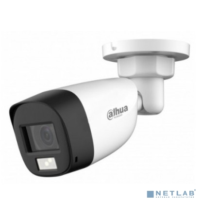 DAHUA DH-HAC-HFW1200CLP-IL-A-0280B-S6 Уличная цилиндрическая HDCVI-видеокамера с интеллектуальной двойной подсветкой 2Мп, CMOS, объектив 2.8мм, ИК-подсветка до 20м, LED-подсветка 20м