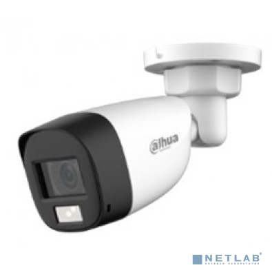 DAHUA DH-HAC-HFW1200CLP-IL-A-0360B-S6 Уличная цилиндрическая HDCVI-видеокамера с интеллектуальной двойной подсветкой 2Мп, CMOS, объектив 3.6мм, ИК-подсветка до 20м, LED-подсветка 20м