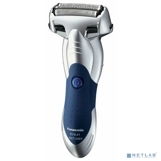 Panasonic ES-SL41-S520 Бритва сетчатая, реж.эл.:3 питан.:аккум. серебристый/синий