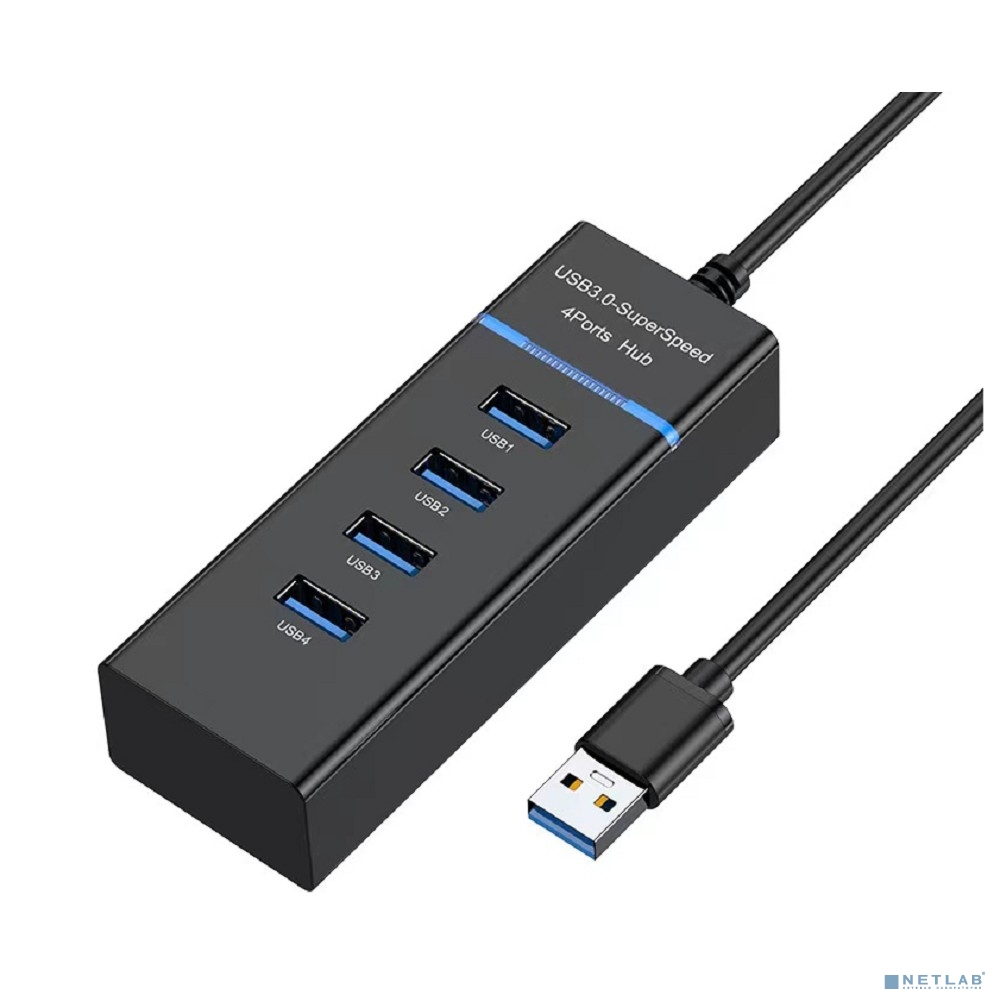 Bion USB 3.0 концентратор, 4 порта. Поддержка Plug&Play. Длина провода 50+-3см. LED-подсветка [BXP-A-USBA-MULTI-04]