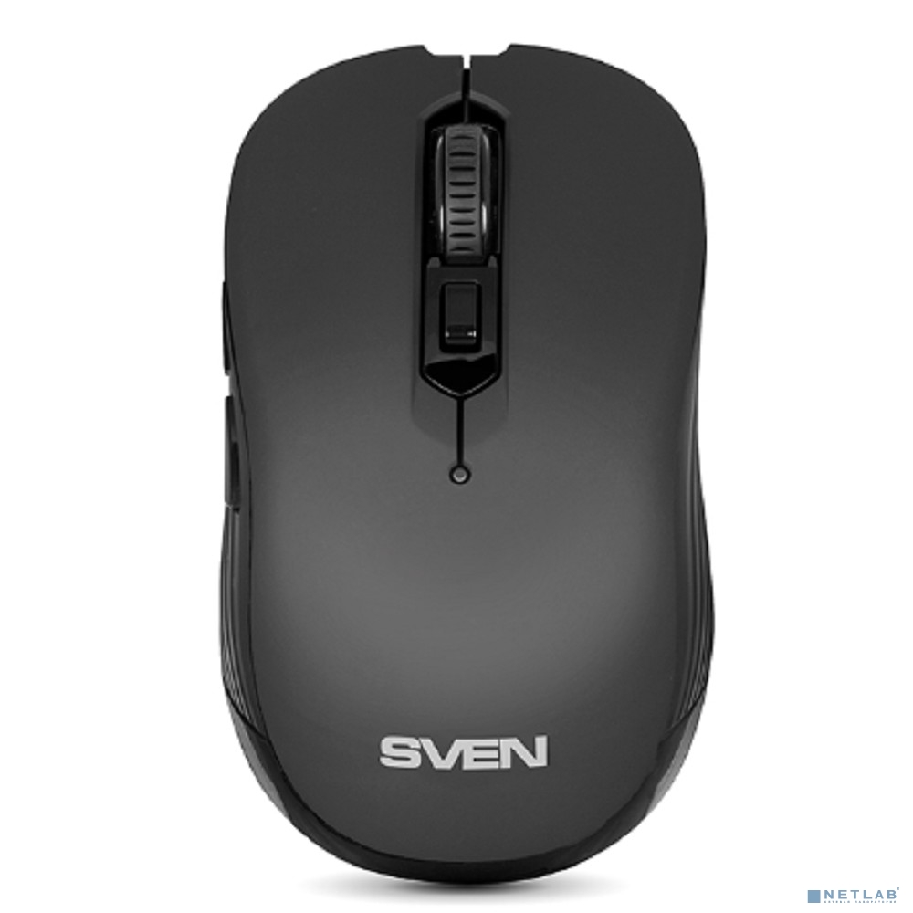 Беспроводная мышь SVEN RX-560SW чёрная (бесшумн. кл. 5+1кл. 800-1600DPI, Soft Touch, блист)