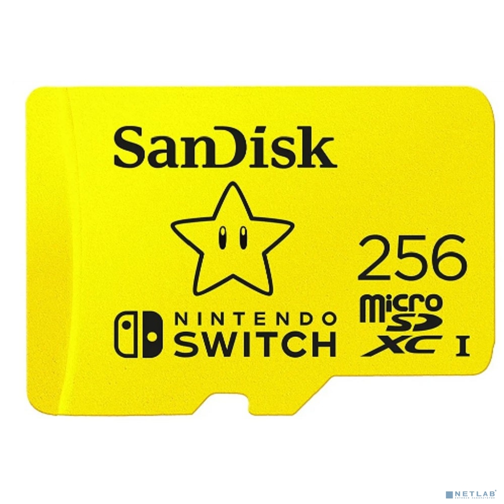 Флеш карта microSDXC 256GB SanDisk for Nintendo Switch Class 10, UHS-I, W90, R 100 МБ/с, <SDSQXAO-25
