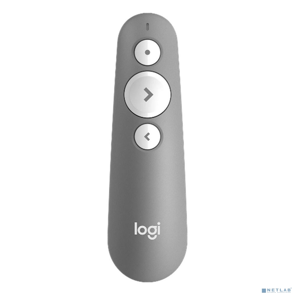 Презентер Logitech Презентер Logitech R500s Mid Grey серый, Bluetooth + 2.4 GHz, USB-ресивер , 3 программируемых кнопки, лазерная указка (100589) {8}