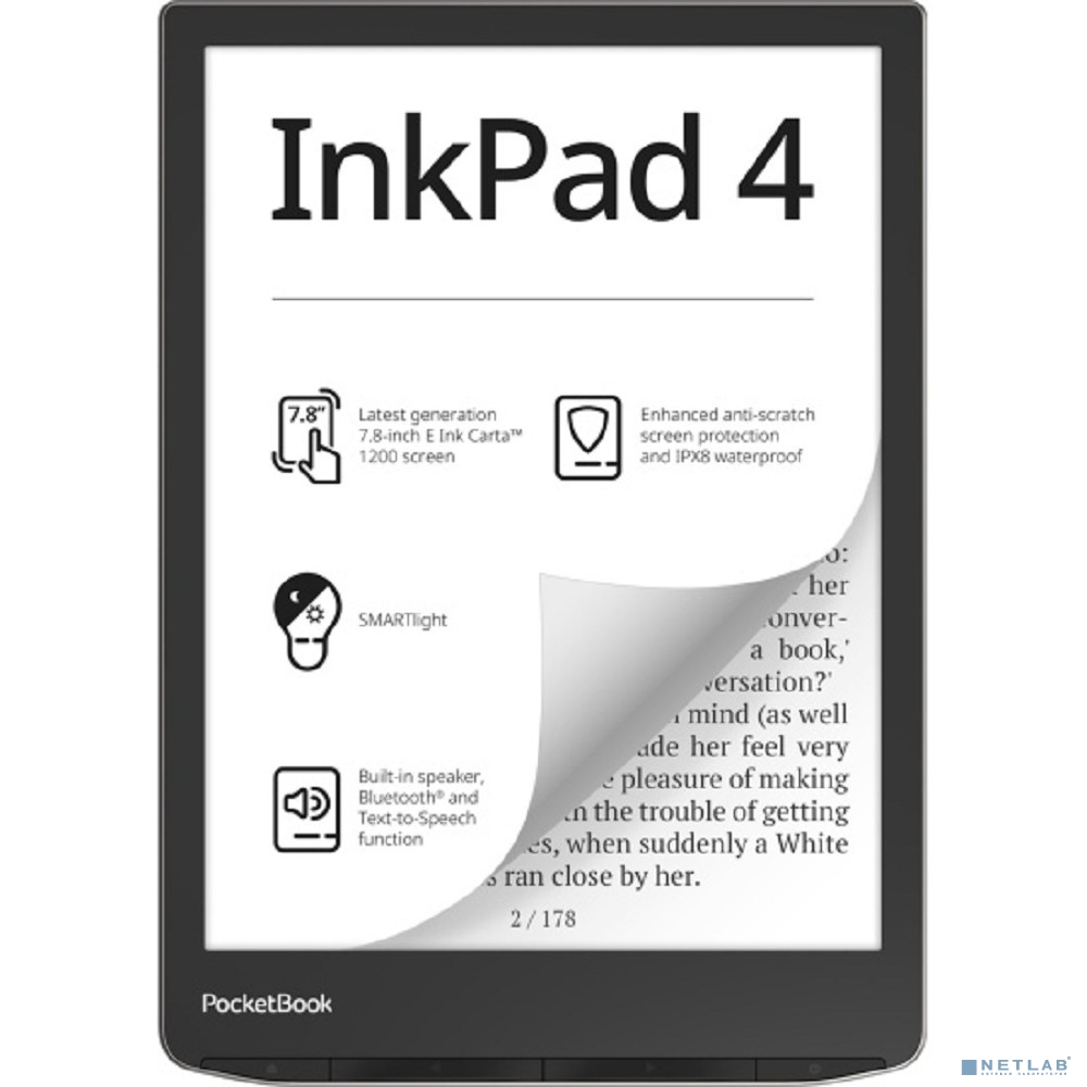 Электронная книга PocketBook 743G Ink Pad 4 32GB Stardust Silver