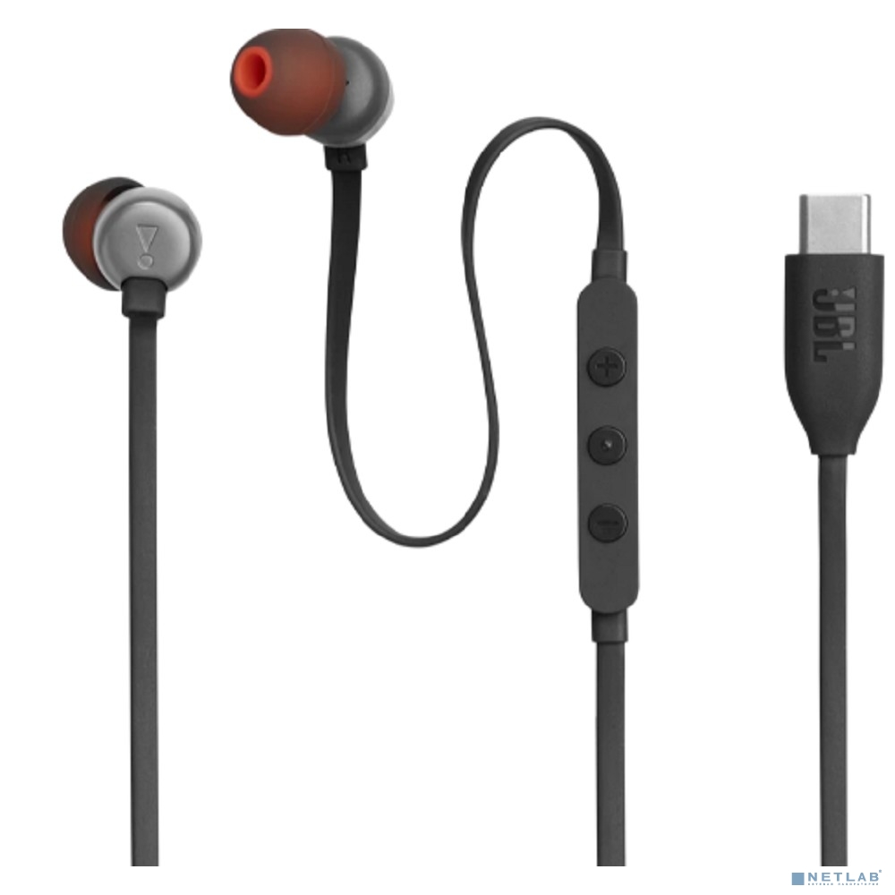 Гарнитура внутриканальные JBL Tune 310C черный проводные в ушной раковине (JBLT310CBLK)