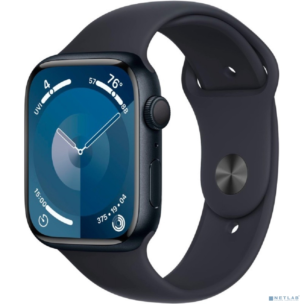 Apple Watch Series 9 45mm Midnight Aluminium Case with Midnight Sport Band M/L (MR9A3)