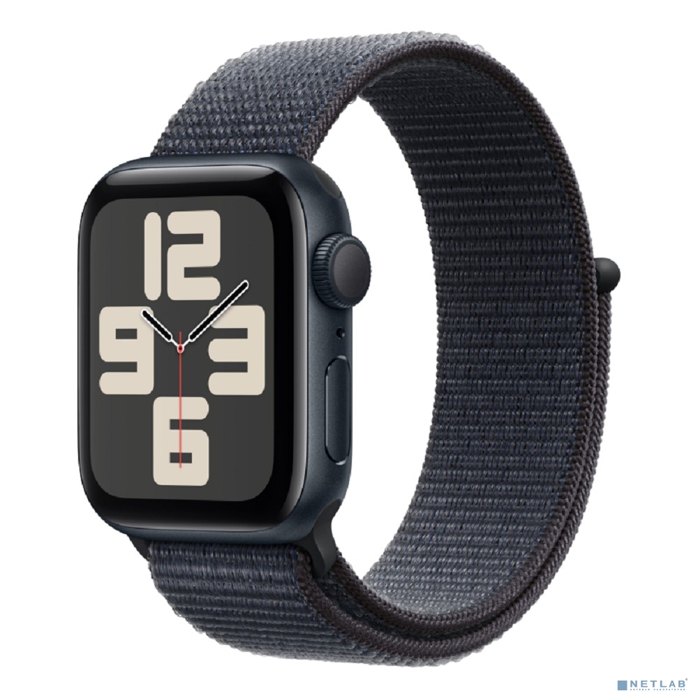 Apple Watch SE (2024) 40mm Midnight Aluminium Case with Ink Sport Loop (MXEA3)
