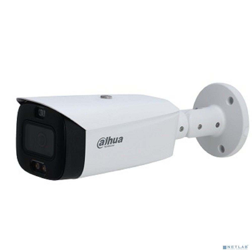 DAHUA DH-IPC-HFW3449T1P-AS-PV-0280B-S5 Уличная цилиндрическая IP-видеокамера TiOC и ACUPICK 4Мп, 1/2.7” CMOS, объектив 2.8мм, видеоаналитика, 2 микрофона, ИК 30м, LED 30м, IP67, металл/пластик