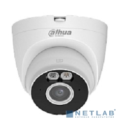 DAHUA DH-IPC-T4AP-PV-0280B Уличная купольная IP-видеокамера Smart Dual Light 4Мп, 1/3” CMOS, объектив 2.8мм, видеоаналитика ИК 30м, LED 30м, микрофон, динамик, Wi-Fi 2.4ГГц, IP67, металл/пластик