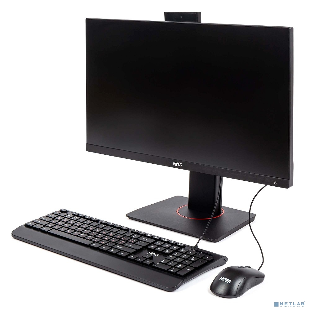 HIPER V6 (V6-i3141R16N5H6FBI6EPBMKWP) Black 23.8"{FHD i3-14100/16GB/512GB/W11Pro/kb/m}