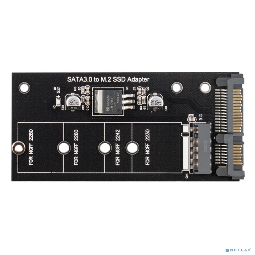 Exegate EX297542RUS Переходник ExeGate EXE-522 (M.2 B key -> SATA3.0, для подключения SSD с разъемом M.2 NGFF к разъему SATA 6G)