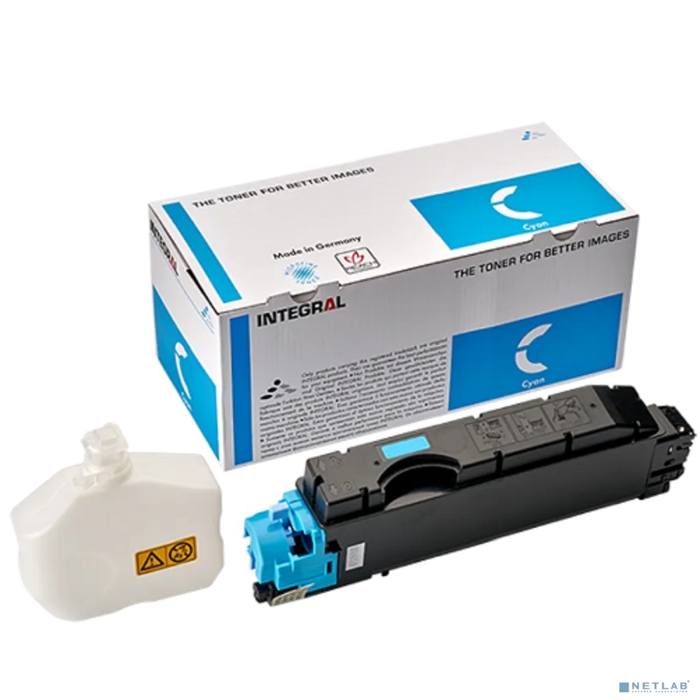 INTEGRAL TK-5150C Тонер-картридж+ бункер для тонера, с чипом для Kyocera Ecosys M6035cidn, P6035cdn синий 10000 стр.