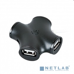 CBR CH-100 Black, USB-концентратор 4 порта, USB 2.0