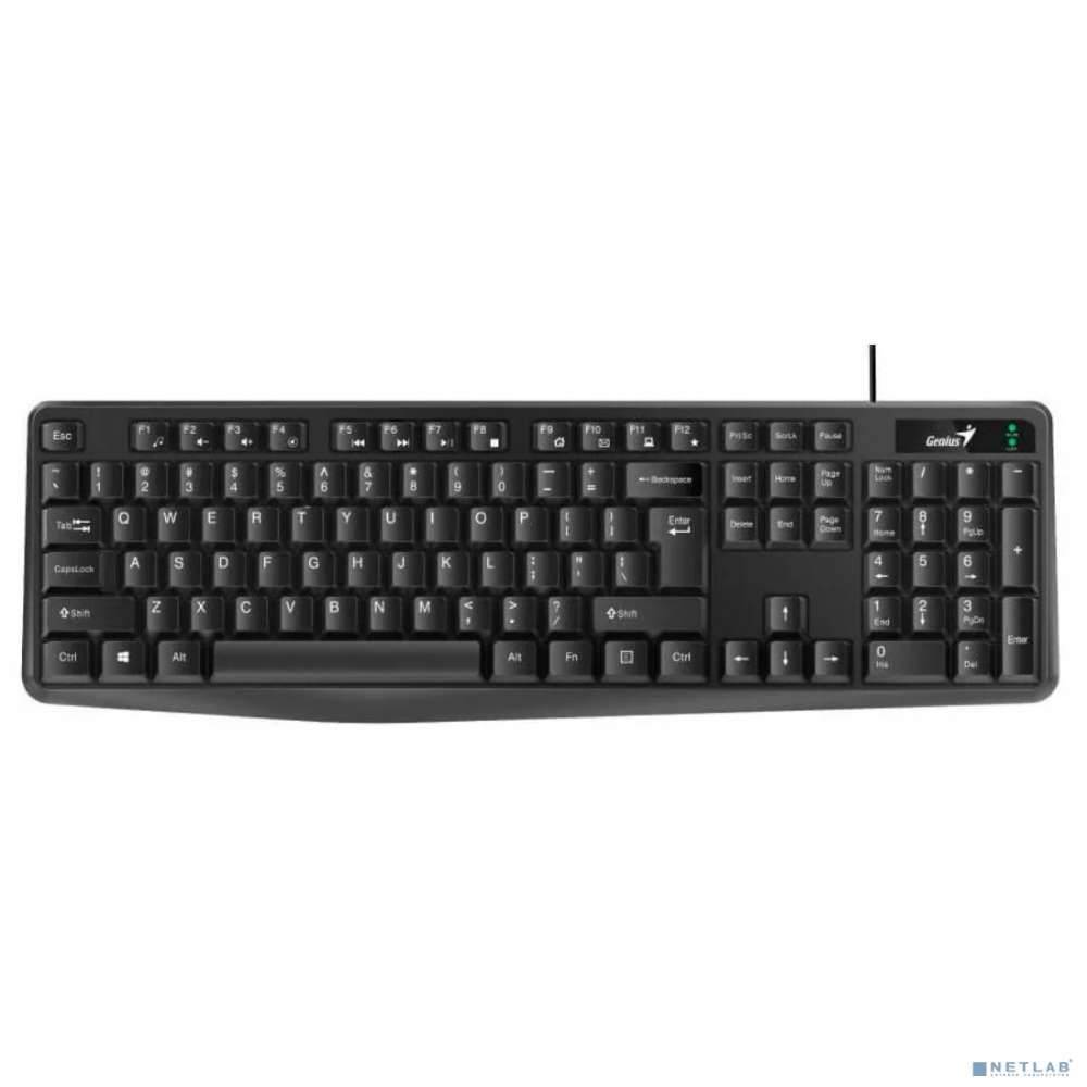 Клавиатура Genius Smart KB-117, {Черный, проводная, USB, 104 клавиши, защита от проливаний, регулировка наклона} [31310016402]