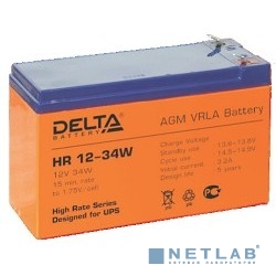 Delta HR 12-34W (9 А\ч, 12В) свинцово- кислотный  аккумулятор