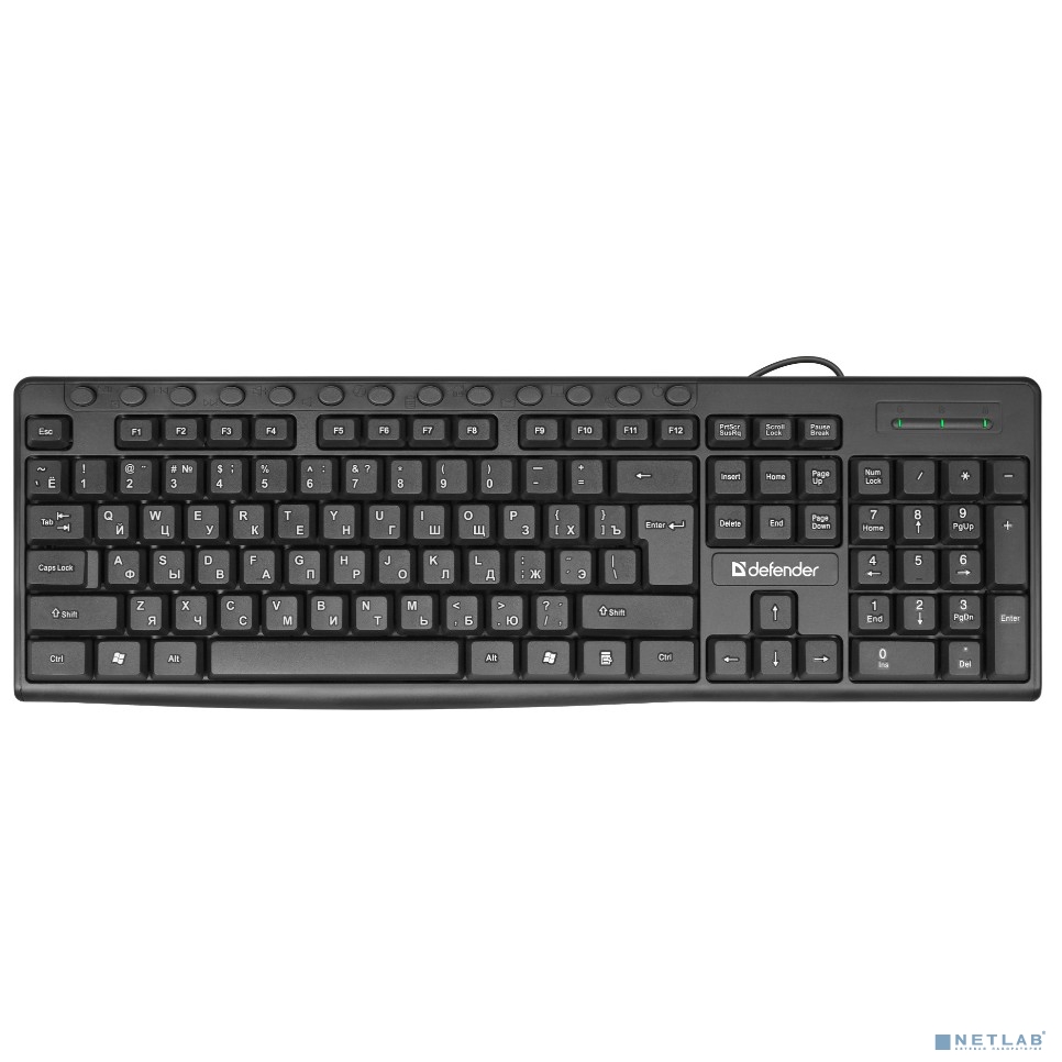 Defender Клавиатура Action HB-719 RU [45719] {Проводная, черный, мультимедиа}