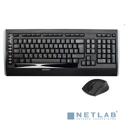 A-4Tech Клавиатура + мышь 9300F, беспроводная, черный, USB [618555]