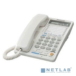Panasonic KX-TS2368RUW (белый) {2 линии, конференц-связь, спикер., 30 номеров памяти, ЖКД, Flash, часы }