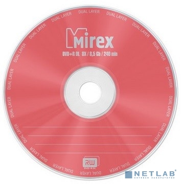 Mirex Диск DVD+R 8.5 Gb, 8x, Slim Case (1), Dual Layer (1/50) (UL130062A8S) (204190)
