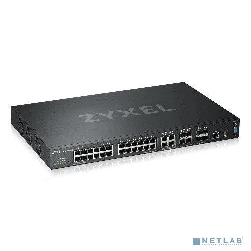 ZYXEL XGS4600-32-ZZ0102F L3 коммутатор Zyxel XGS4600-32, 24xGE, 4xCombo (SFP/RJ-45), 4xSFP+ , стекируемый (до 4), 2 источника питания AC
